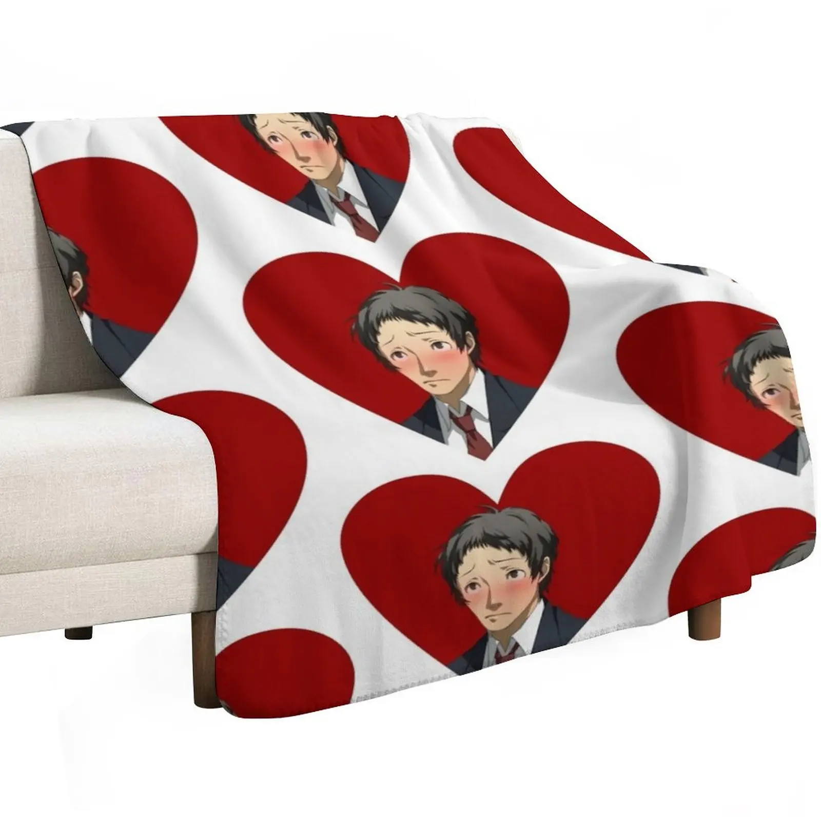 Tohru Adachi Portrait (Blushing Heart) Throw Blanket Year Round Soft Comfortable Blanket for Home