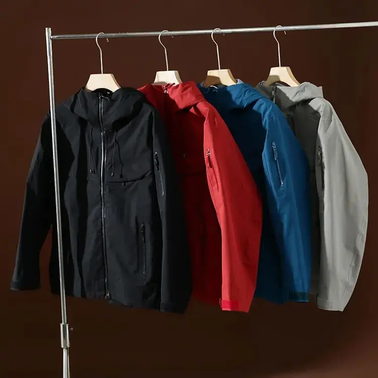 

Outdoor Men's And Women's Stand Fit Fce Lined Windproof Waterproof Zipper Underarm Full Glue Outdoor ell Jaet