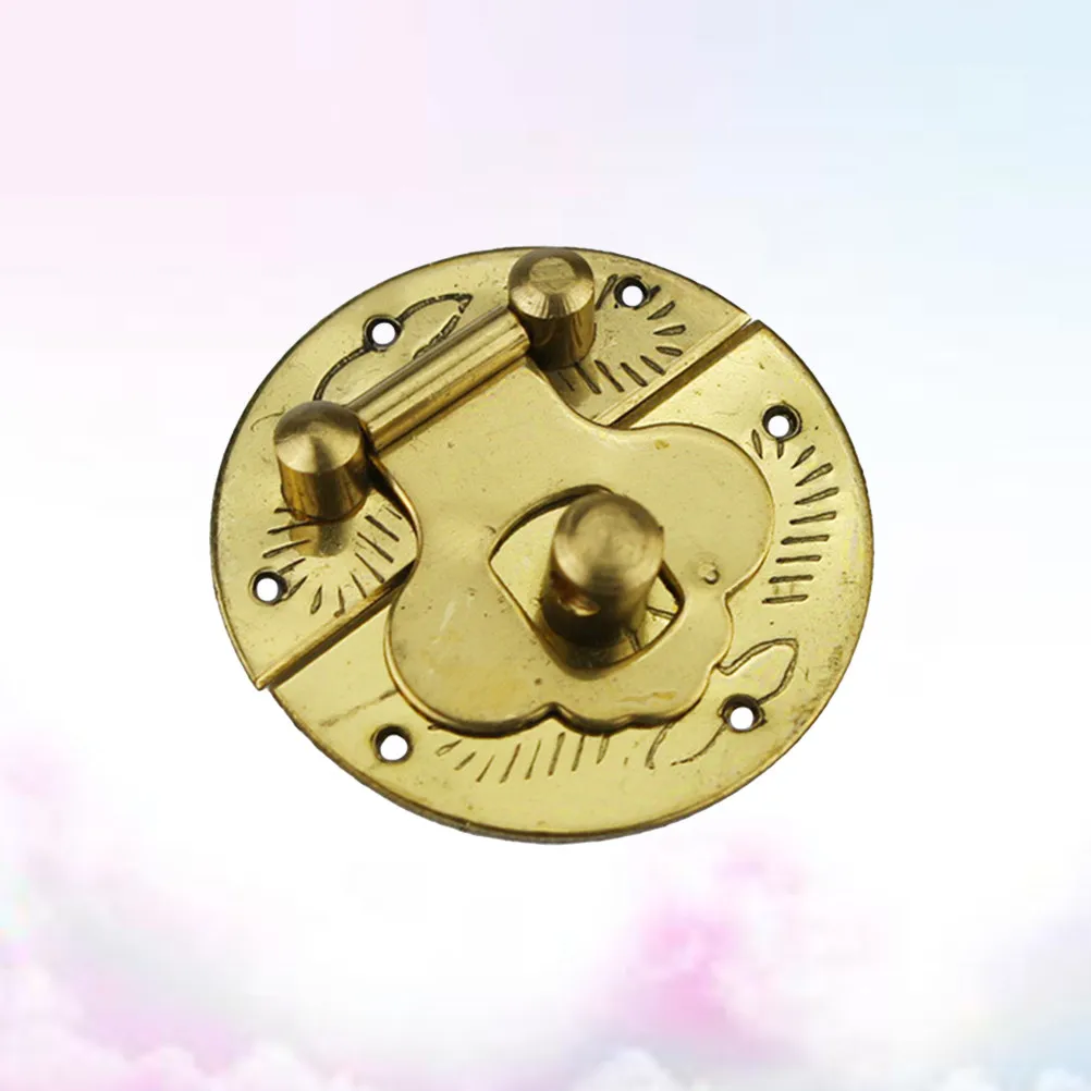 Retro Round Jewelry Box Latch 3Cm Decorative Lock Catch Vintage Wooden Hasps Hardware Vintage Hardware