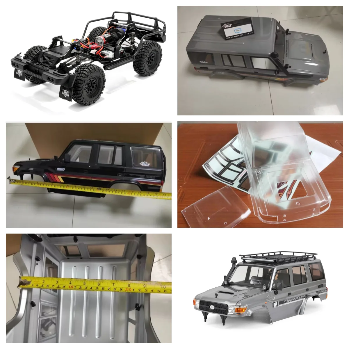 RGT Spare Parts P86480 Body Wheelbase 324mm For EX86190 RESCUER 1/10 Realistic Crawler 4WD R/C Off-road Vehicle LC76 Model Car