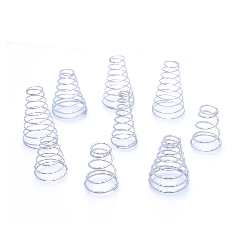 304 Stainless Steel Taper Wire Compression Spring Wire Dia 0.2mm 0.3mm 0.35mm 0.4mm Tower Springs  Conical Cone Pressure Springs