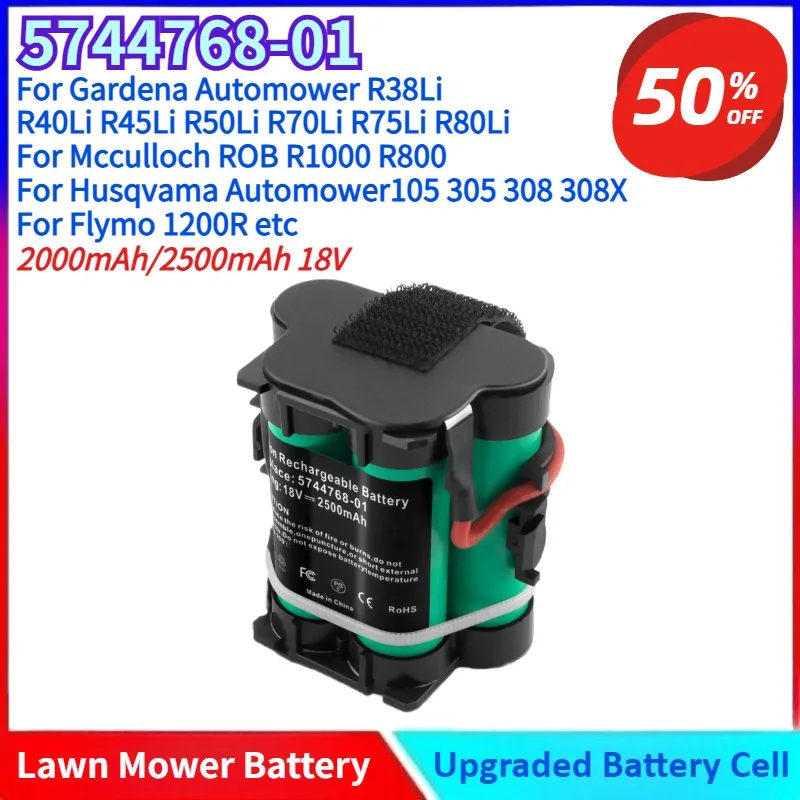 

Automower Battery for Gardena Robotic Lawnmower R38Li R40Li R80Li for Mcculloch ROB R1000 for Flymo 1200R for Husqvama 305 308