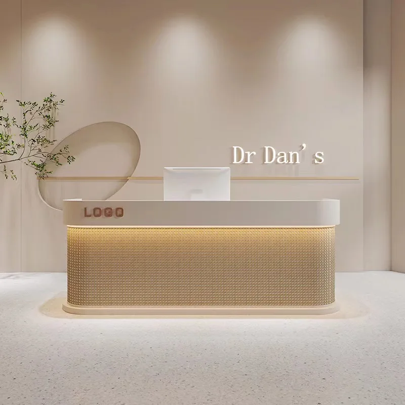 Clothing Store Checkout Counters Japanese-style Guesthouse Reception Desk Checkout Counters Vintage Rattan Furniture Kassa JT40C