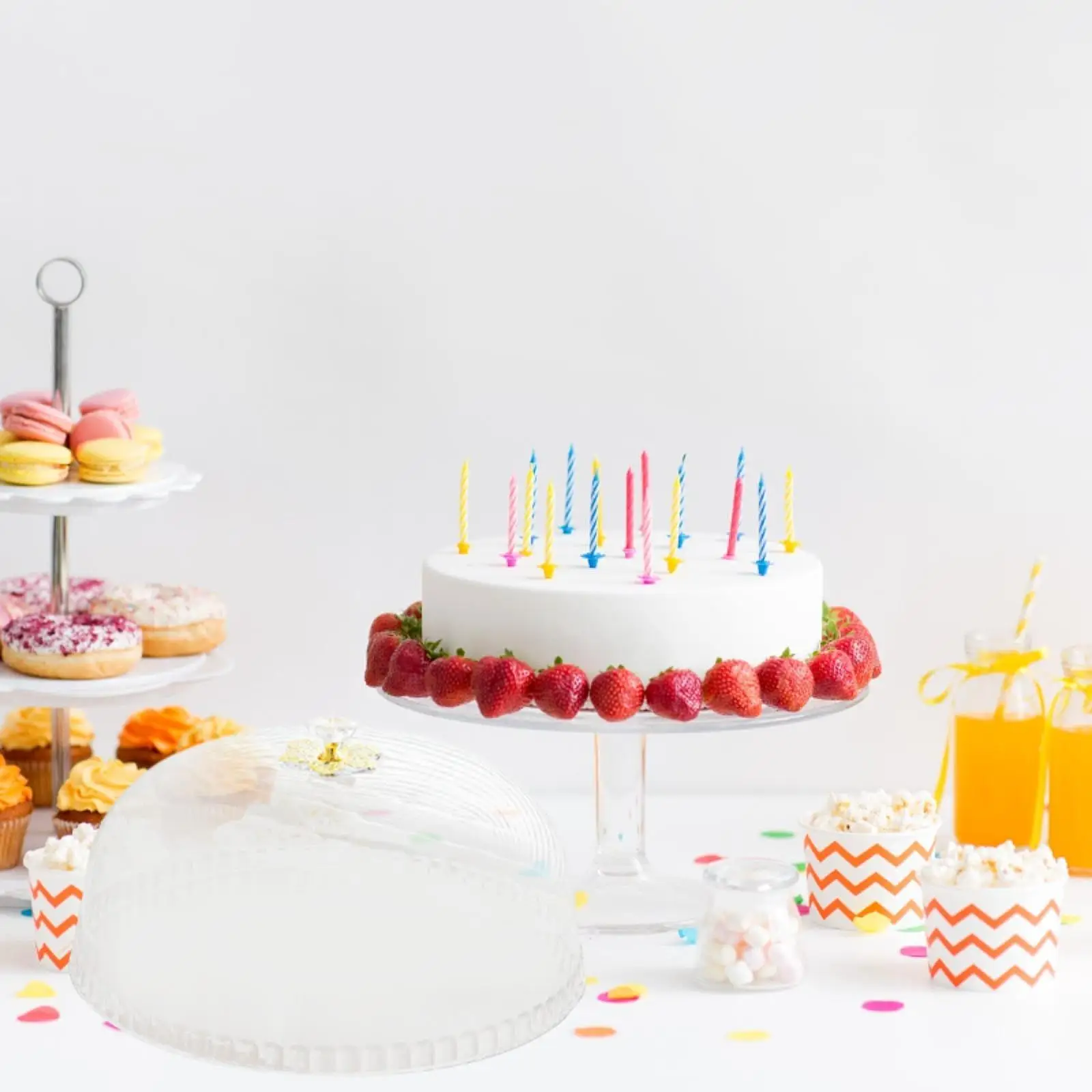 Clear Cake Dome Cover,Round,Transparent,Decorative,Cake Cover,Food Dome for Cake