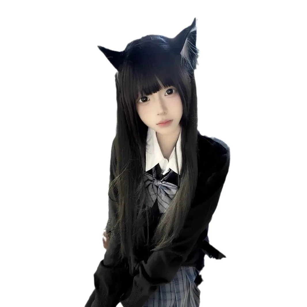 Natural And Realistic Long Hair Wig Universal Cosplay Lolita Style Youthful And Cute Full Head Wig