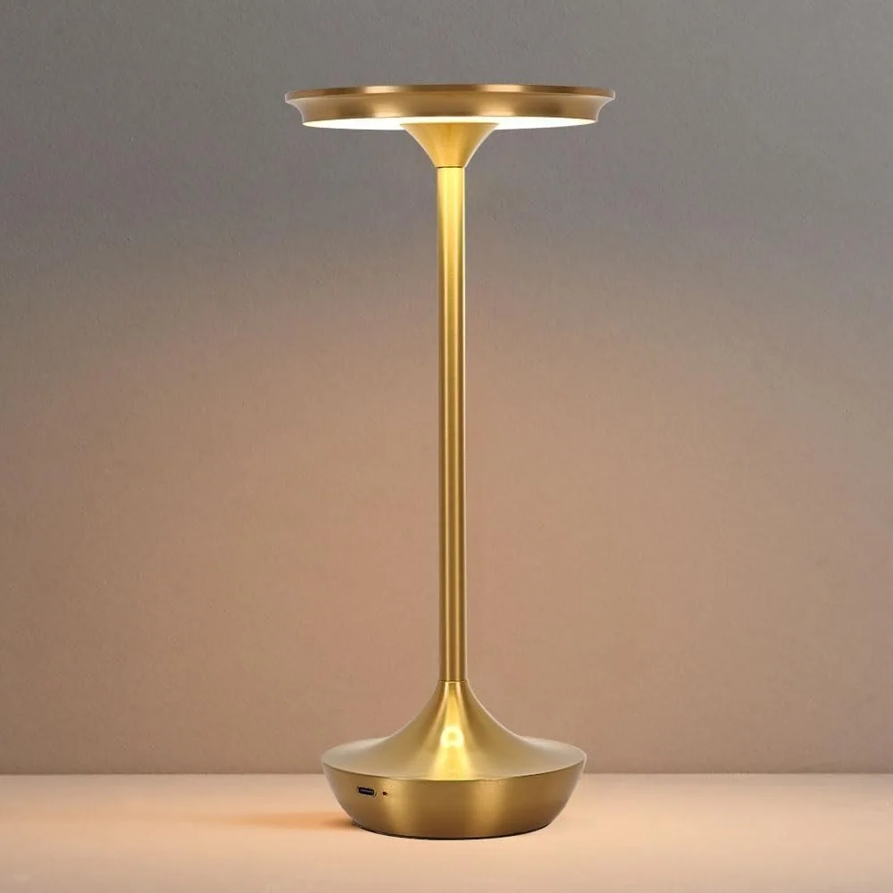Cordless Table Lamp with 6000mAh Battery, Touch Control, 3 Color Dimmable for Home and Outdoor Use