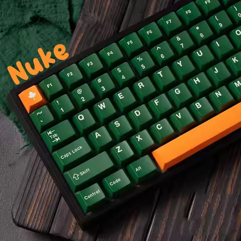 Original Nuke Data Keycaps Green Two-color Cherry Profile ABS Keycap for Mechanical Keyboard Personality Custom Key Cap