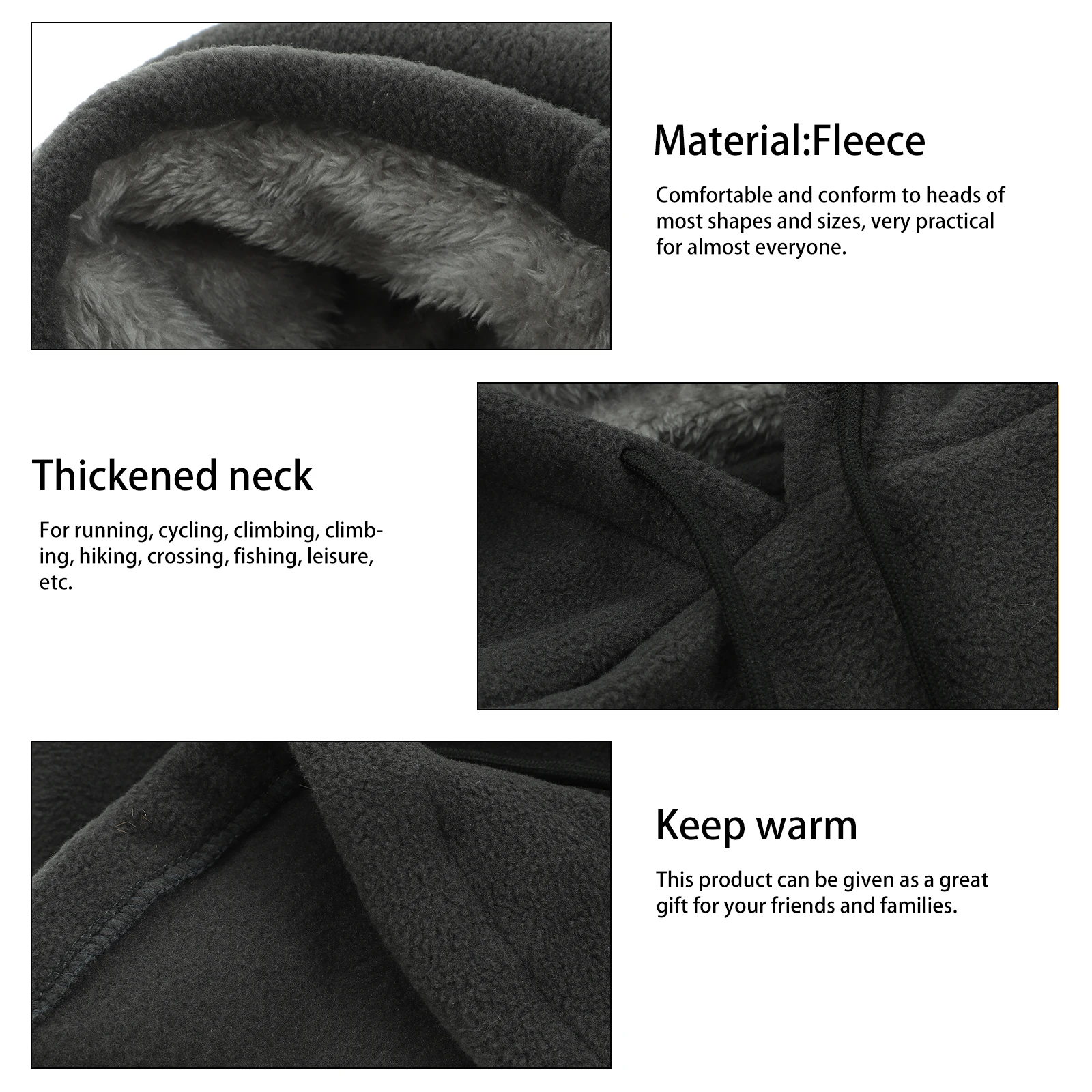 

Windproof Mask Facial Insulated Face for Men Winter Cover Covering Velvet Running Cold Weather Motorcycle