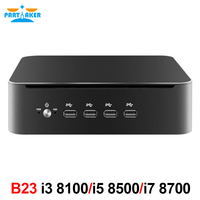Partaker Intel Core i7 8700 i5 8500 i3 8100 Gaming Mini PC Win10 Desktop Computer Gaming PC Nettop Barebone HTPC UHD 630 WIFI