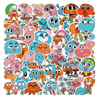 50Pcs  The Amazing World of Gumball Stickers Darwin Gumball DIY Sticker Scrapbooking Phone Luggage Skateboard Waterproof Decals
