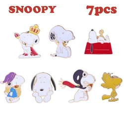 1set Snoopy Brooch Cartoon Animation Alloy Brooch Badge Student Clothes Bag Decoration Personality Male and Female Pins Neckpins