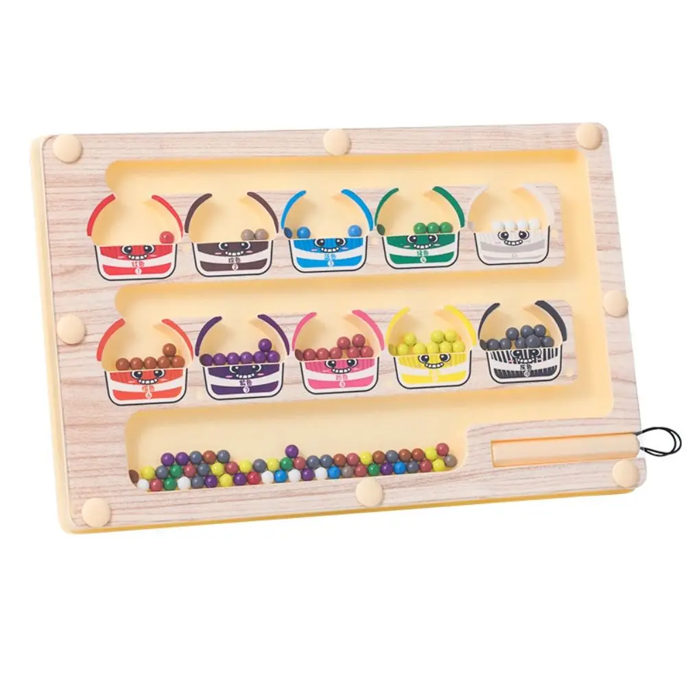 2 em 1 cor classificação labirinto prancheta magnética cedo brinquedos educativos labirinto bola rolamento brinquedo número correspondência aprendizagem