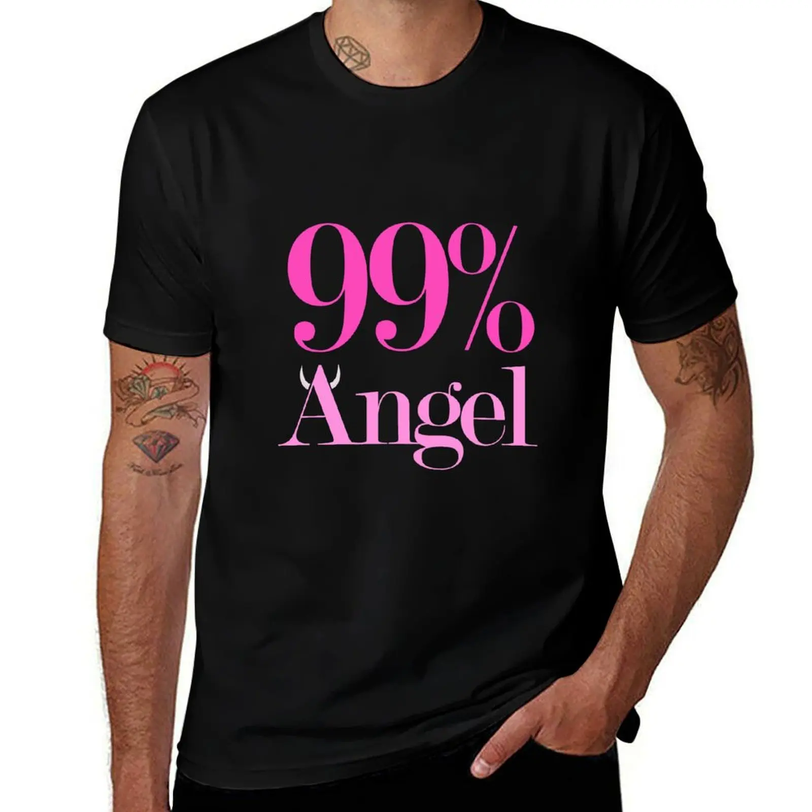 

99% ANGEL 1% ... T-Shirt Work Comfort T-Shirt for Men