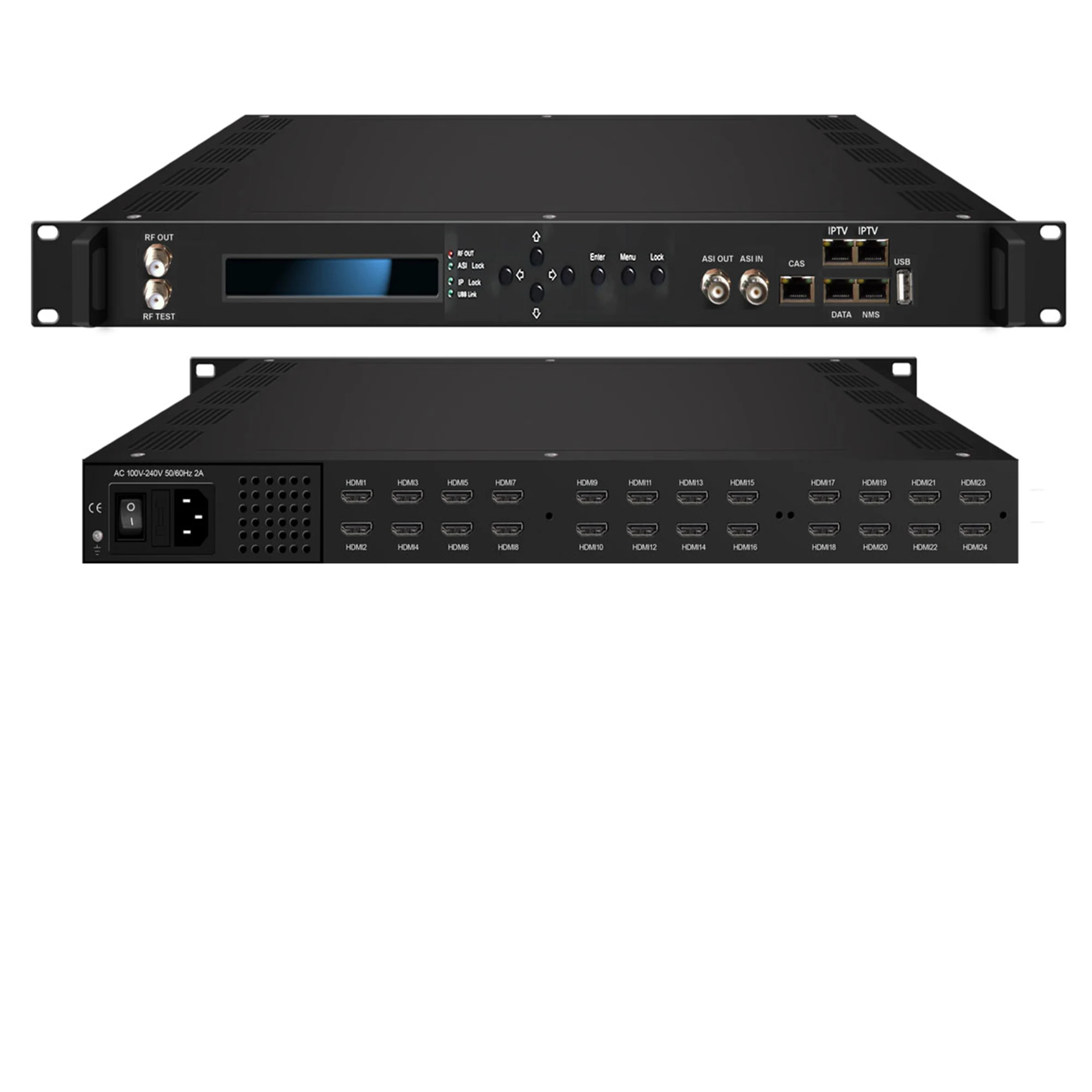 موالف التشفير إلى المغير DVB-S2/S2X HD الصوت/الفيديو إلى RF dvb-t dvb-c isdbt atsc المغير