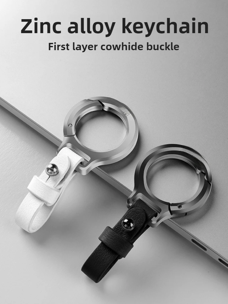 Leder Auto Schlüsselanhänger Anhänger Schlüsselanhänger Kette hängen Männer Frauen Geschenk universell langlebig Metall Ring kreative Schlüsselanhänger Auto Styling – Detail 1
