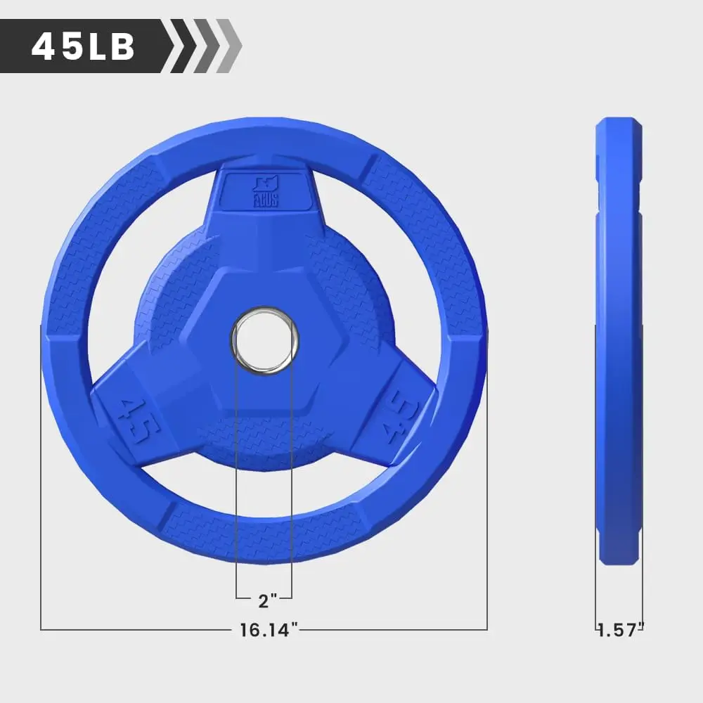 Strength Training, Home Gym - Solid Cast Iron, Rubber Coated, Color Coded - Multiple Weights, Single & Pair Options