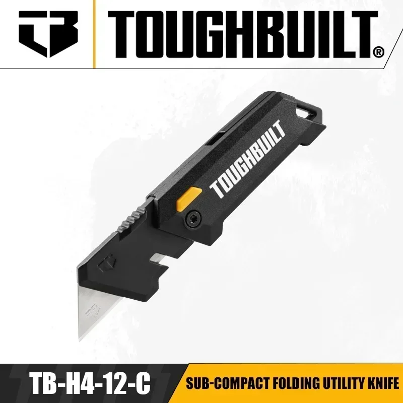 TOUGHBUILT Kleines Klappmesser TB-H4-12-C Outdoor-Arbeitsmesser Vollstahl-Boxmesser Tapetenmesser