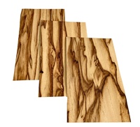 3pieces 25x20cm T:0.5mm Natural Ebony Sandalwood Ghost Face Pattern Wood Veneer Marquetry Inlay Veneer Art Material