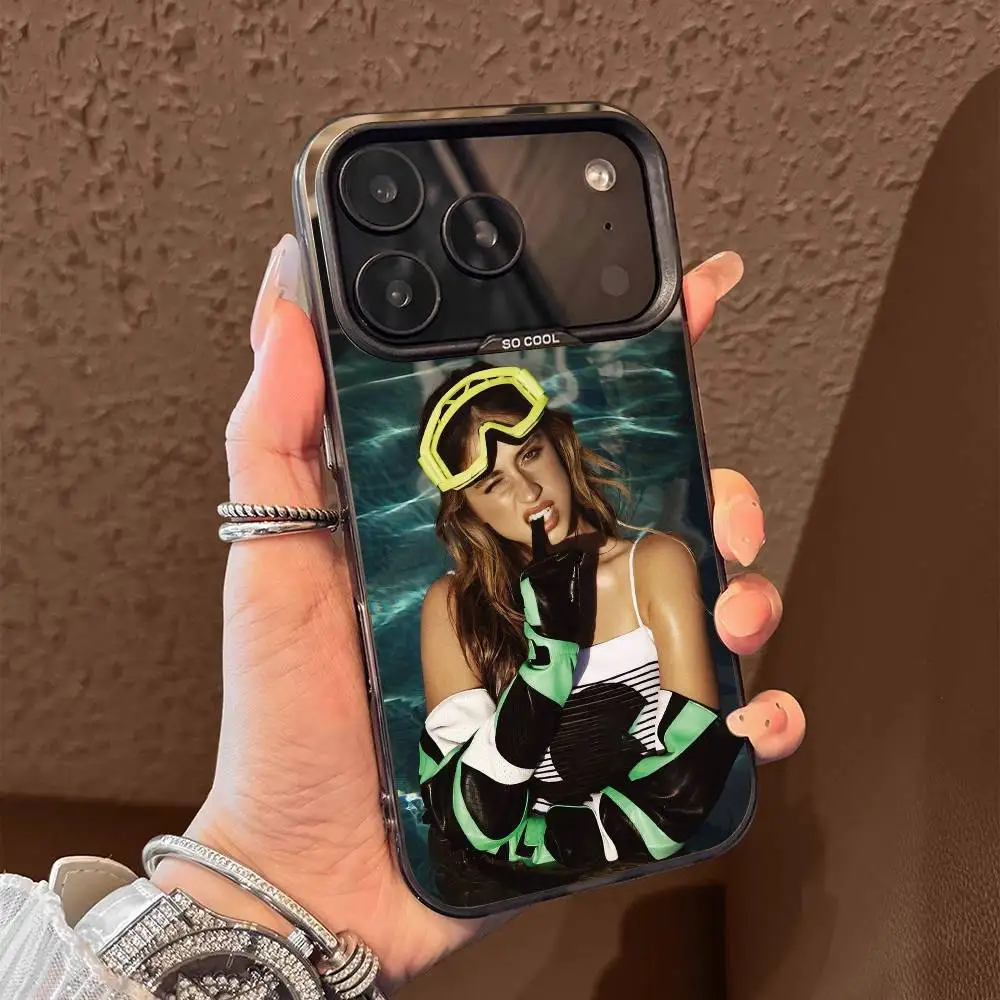 T-Tate McRae Si vicino alla cosa Custodia per telefono per iPhone 17,16,15,14,13,12,11,Pro,Max,Plus,E,Air,Mini Cover in Tpu nera