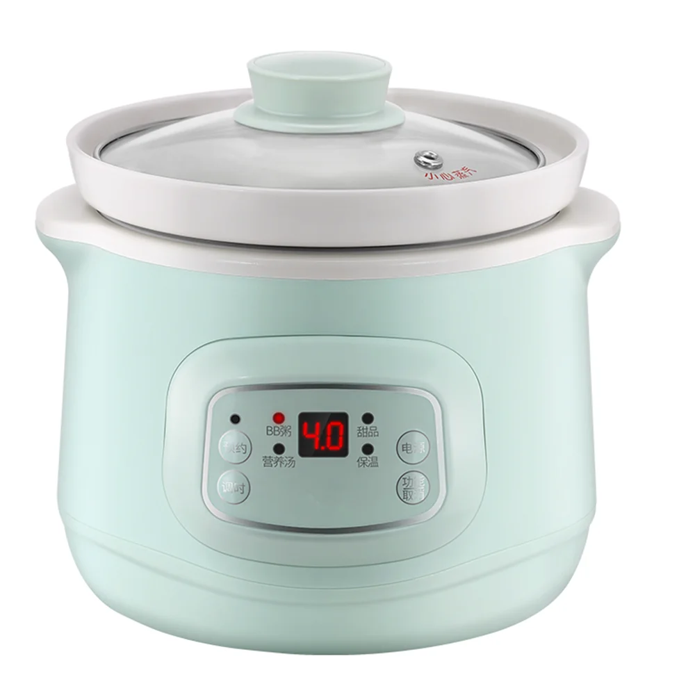 

220V 1L Mini Electric Stewing Pot Ceramic Inner Multi Cooker Household Automatic Electric Slow Stewer