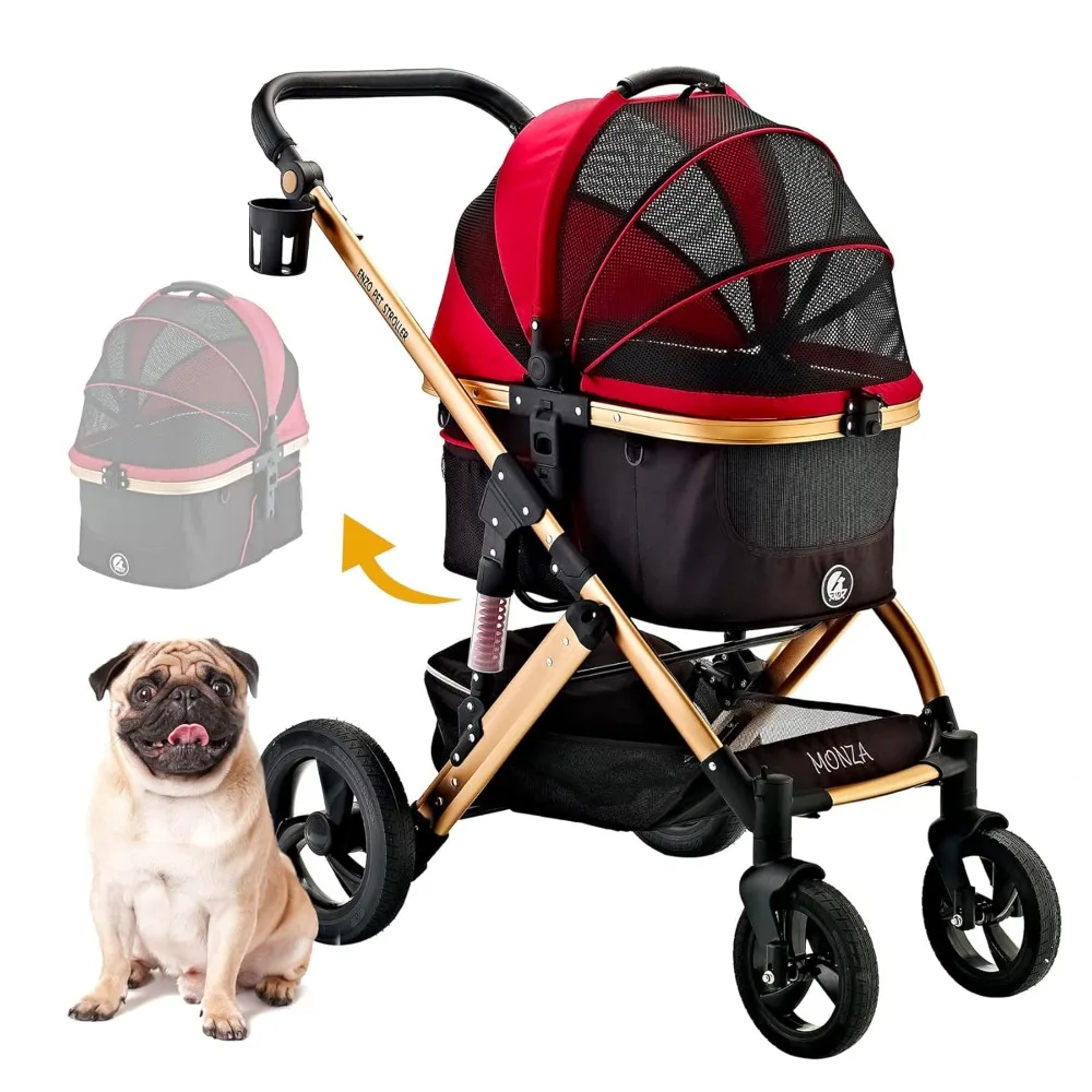 

Monza Luxury 3-in-1 Stroller, Travel Carrier, Car Seat for Pets