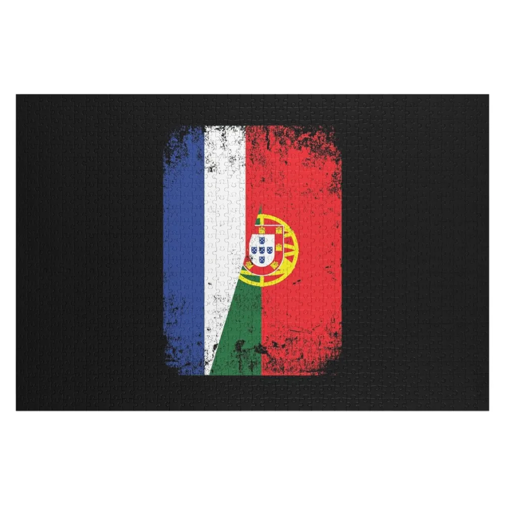 France Portugal Drapeau France Cadeau Portugais Jigsaw Puzzle Personalized Wooden Name Toddler Toys Personalised Jigsaw Puzzle