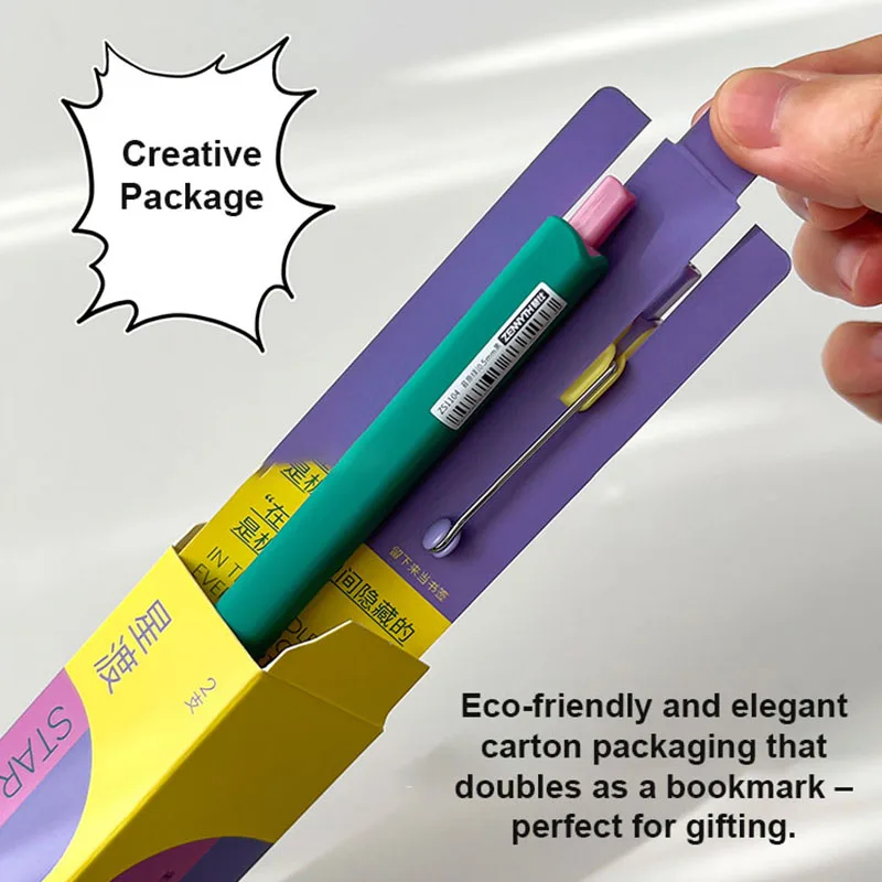 ZENNYTH スタートラベラー ゲルペン 2本セット クラシック幾何学バレル スムーズな書き心地 ブラックペン クリエイティブブックマーク エレガントなギフト用品