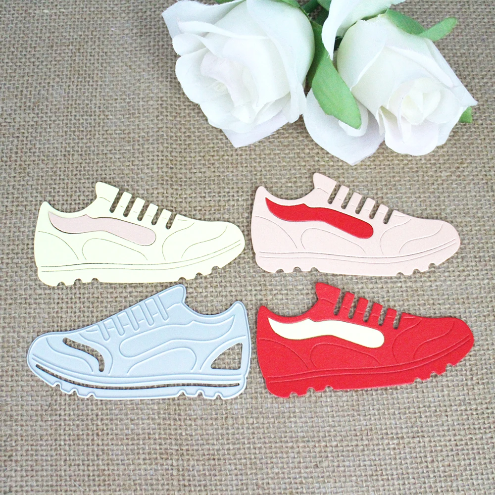 Sports Fitness Beautiful Shoes Metal Carbon Steel Cutting Dies DIY Scrapbook Photo Kids Congrats Birthday Album Paper Card Craft