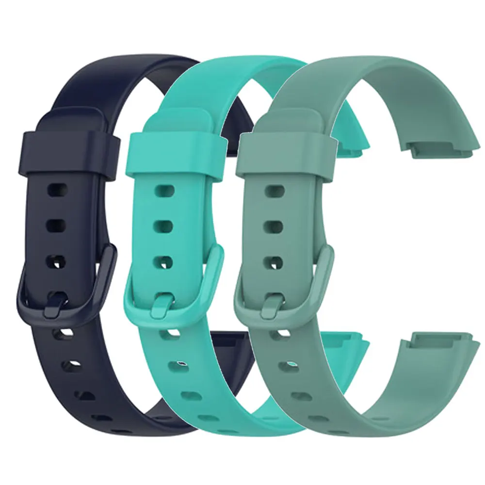 Correas de silicona suave para reloj Fitbit Luxe, repuesto de Correa de muñeca, accesorios de pulsera, 3 en 1