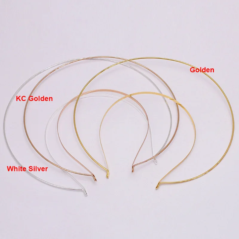 5PCS 21cm Large Two Three Layers Metal Hair Headbands Goddess Aura Hairband Big Double Wires Barot Hair Hoop For DIY Tiara Crown