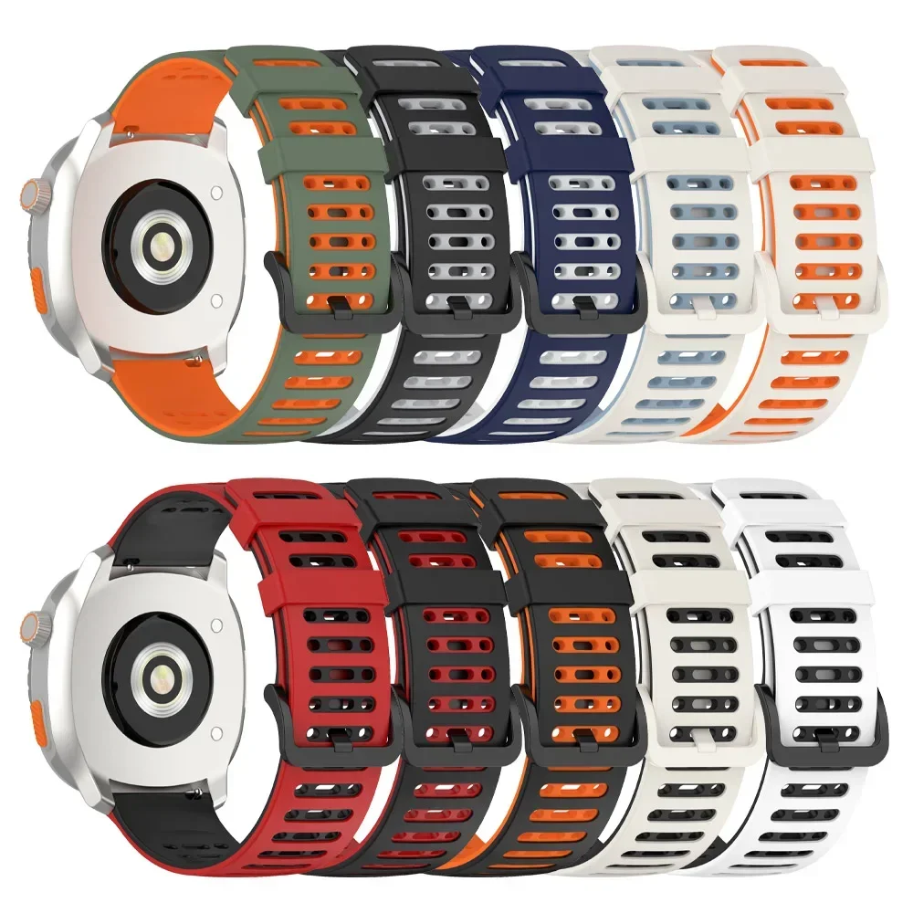 Two-Tone Silicone 22mm Band Strap For Xiaomi Redmi Watch 5 Active/Lite Band Sport Watchband for HUAWEI/Amazfit/Garmin Smartwatch