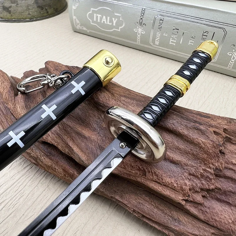 24 см Kikoku Katana Металлическое оружие Модель One Piece Аниме Реплика Trafalgar D. Water Law 1:6 Фигурка Аксессуар Игрушка Украшение Дропшиппинг Оптовая Горячая Распродажа Подарки Новое поступление Подарок Бесплатная