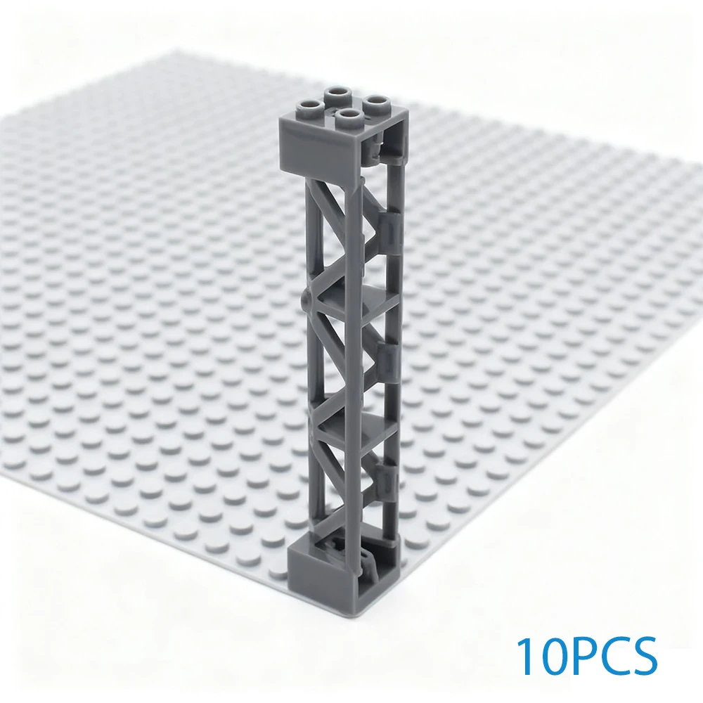 10 Uds. Bloques de construcción Moc 58827 poste de telégrafo hierro 2x2x10 viga DIY ladrillos compatibles con juguetes de arquitectura regalos de navidad