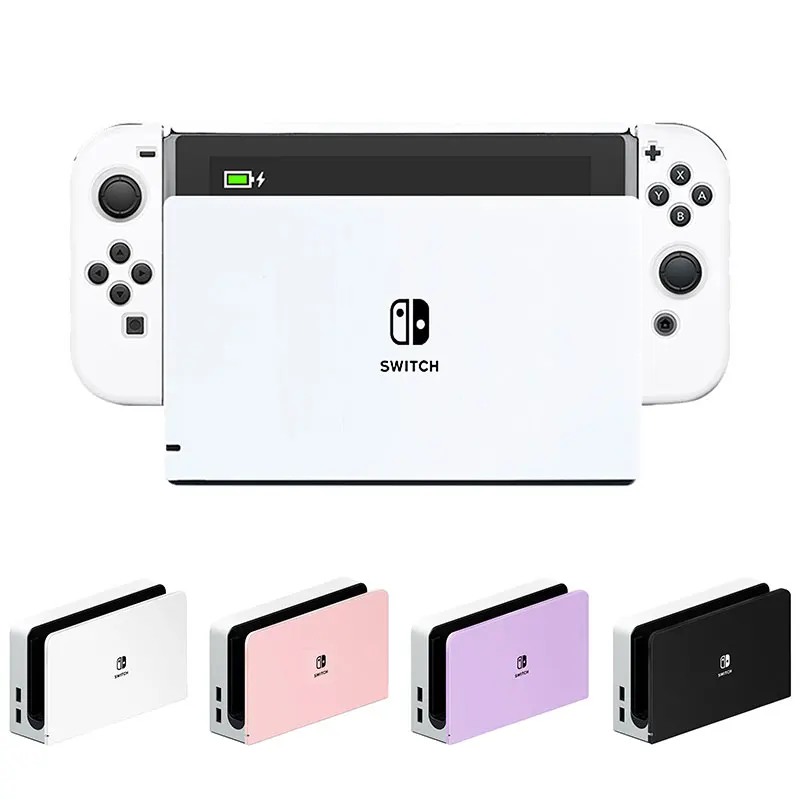 Decorativa Placa Frontal Capa Protetora para Nintendo Switch, Carregamento OLED, TV Dock Station, Substituição de Cores Doces, Faceplate Case