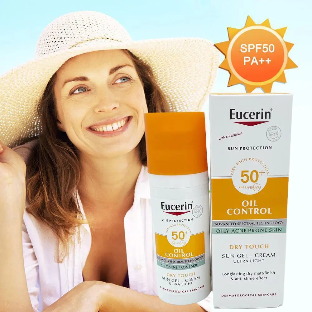 SPF50 Face Sunscreen Lotion Hyaluronic Acid, Facial Sunscreen Cream UV Protection Refresh Moisturize Hydrate Isolation Sunscreen