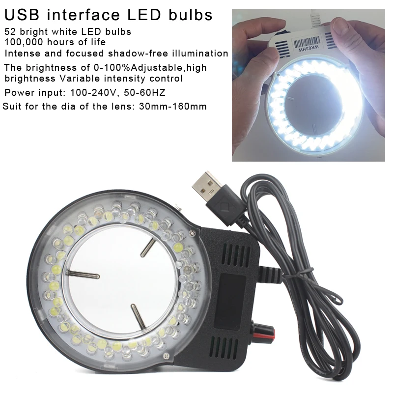 Imagem -06 - Hdmi Usb Câmera de Vídeo Digital Industrial Mais Zoom 130x C-montagem Lente Usb Led Anel de Luz para Reparação de Solda 48mp 4k 2k