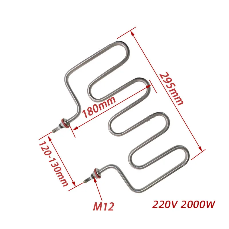 Stainless Steel 220V Heating Element M14 Thread Immersion Water Heater 2KW Electric Heating Element for Tank/Kettle/Bucket