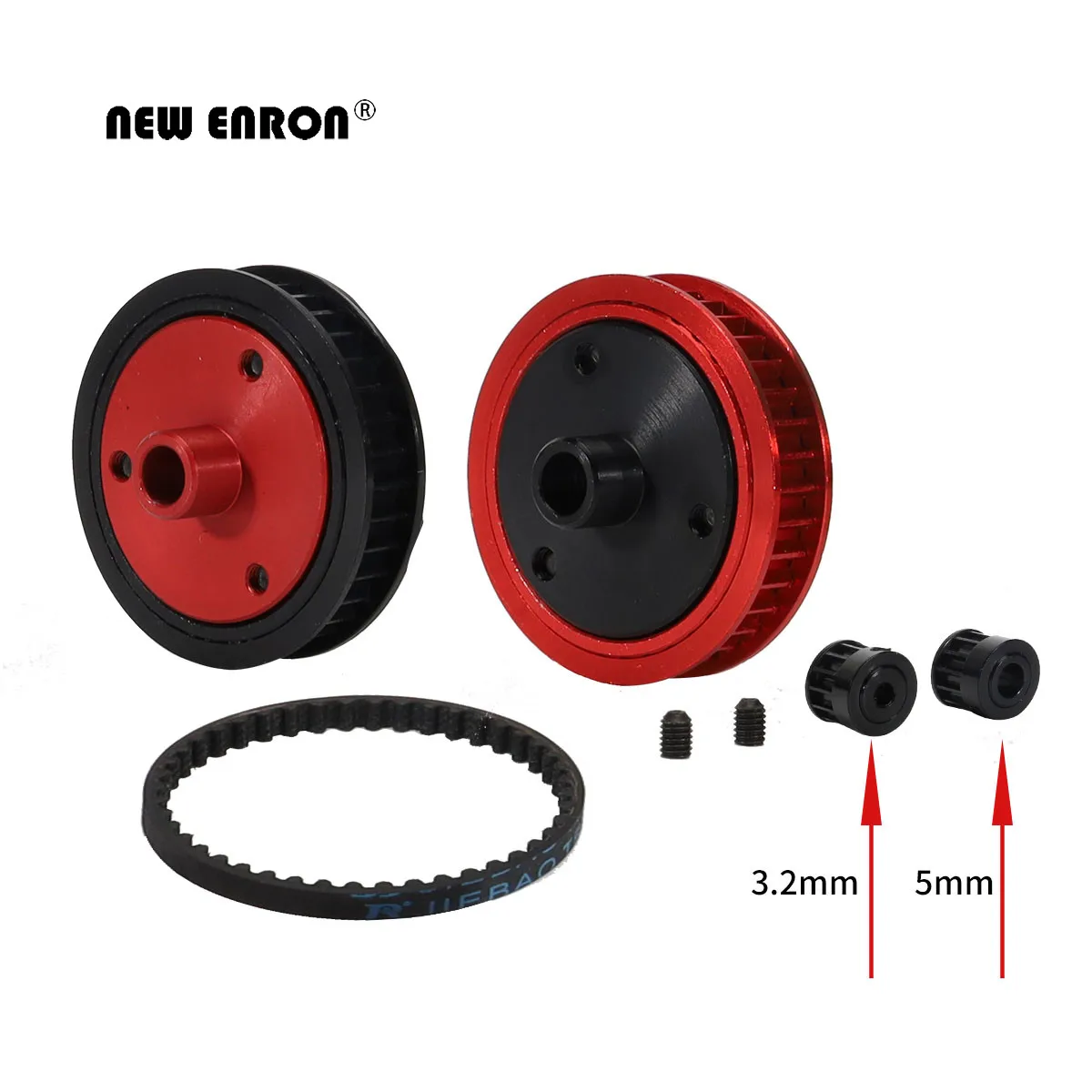 

NEW ENRON Belt Drive Transmission Gears System 3.2/5.0mm for 1/10 RC Car Crawler Axial SCX10 & SCX10 II 90046