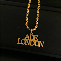 Cuban Chain Name Necklaces & Pendant Letters Custom Name Charm For Men Women Gold Plated Hip Hop Jewelry Birthday Gift
