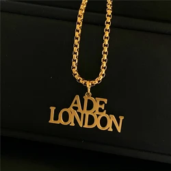 Cuban Chain Name Necklaces & Pendant Letters Custom Name Charm For Men Women Gold Plated Hip Hop Jewelry Birthday Gift