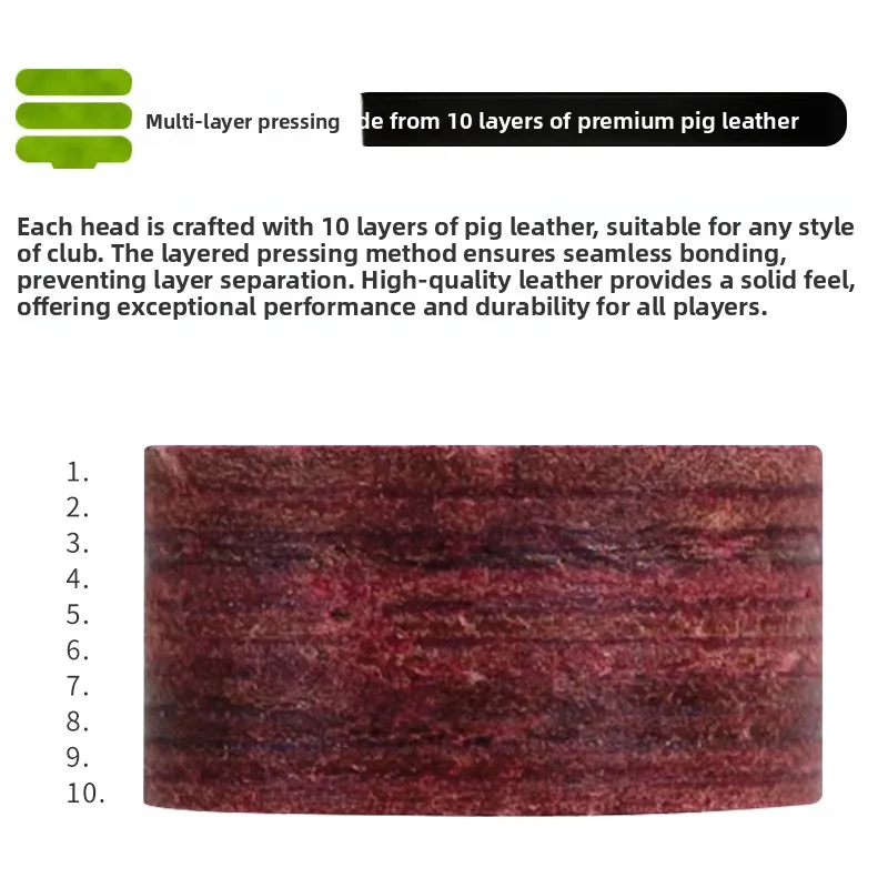 Ponta de Taco de Bilhar Longoni Multi-Camadas em Pele de Porco, Cabeça Pequena, Preta, para Snooker, Suprimentos para Fãs de ...