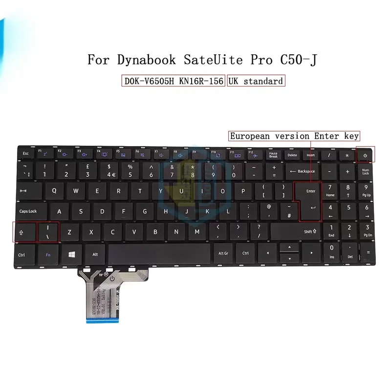 New Keyboard for Dynabook D0K-V6505H C50-G C50-H C50-E C50D-B