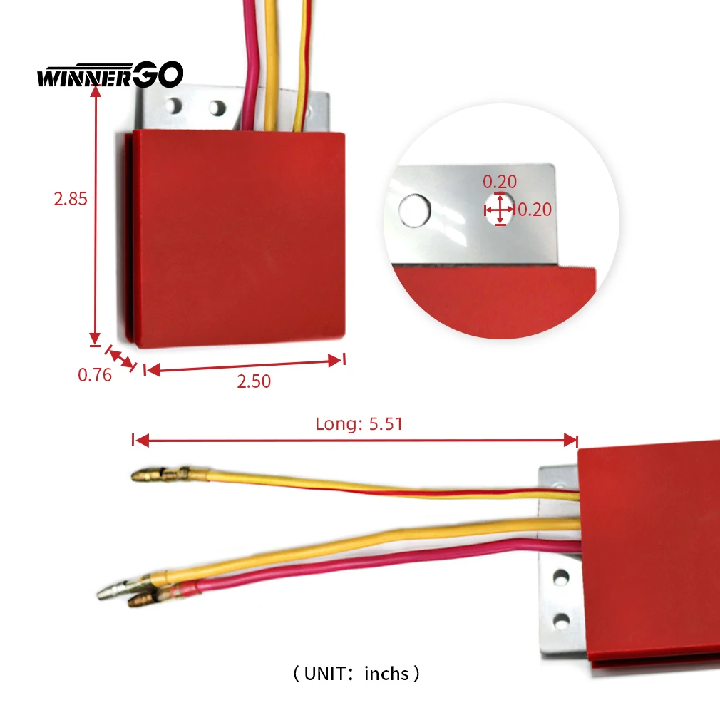 WINNERGO ATV Regulator Rectifier Voltage For Polaris 250 300 350 Scrambler Sport Sportsman 400 Trail Boss Xplore 4060087 4060193