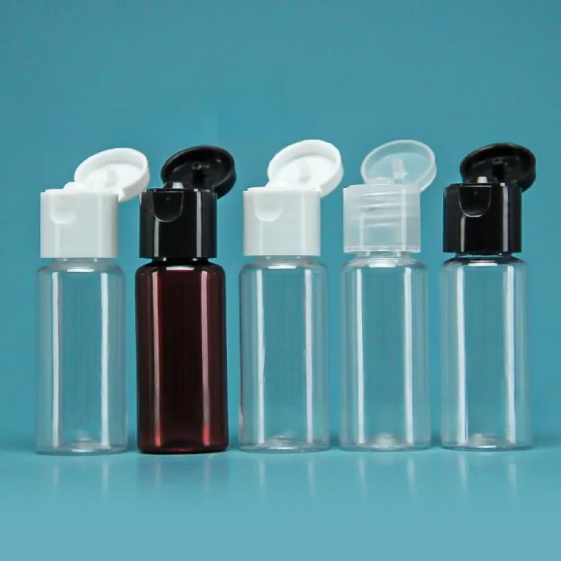 5ml 10ml 15ml 20ml 25ml 30ml フリップトッププラスチックボトル PETローションサンプルボトル ディスペンシングボトル
