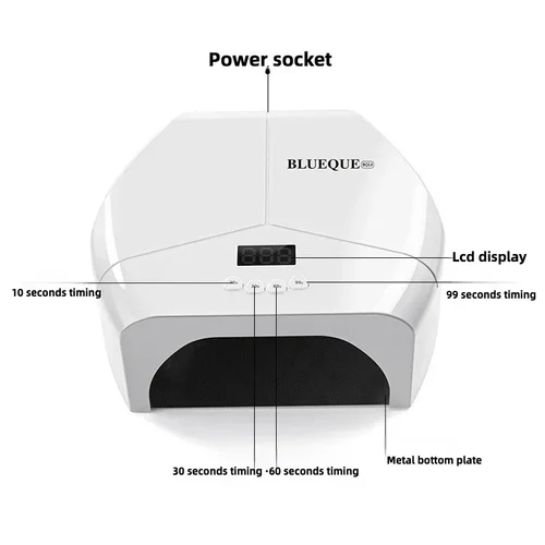 Imagen 2 del producto 57/72 LEDS Lámpara de uñas Secador Lámpara de secado de uñas inteligente para curado de secado rápido Todas las herramientas de manicura polaca