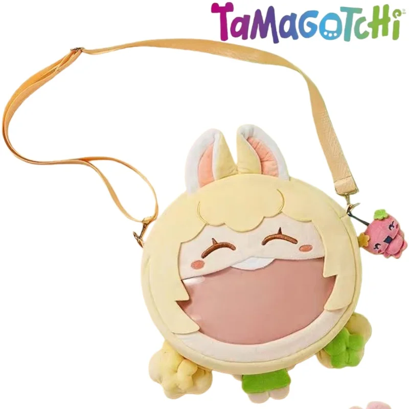 

Новая плюшевая сумка-кроссбоди Тамагочи, сумка через плечо Тамагочи, аниме-мерч, праздничный подарок, полупрозрачный держатель для значков