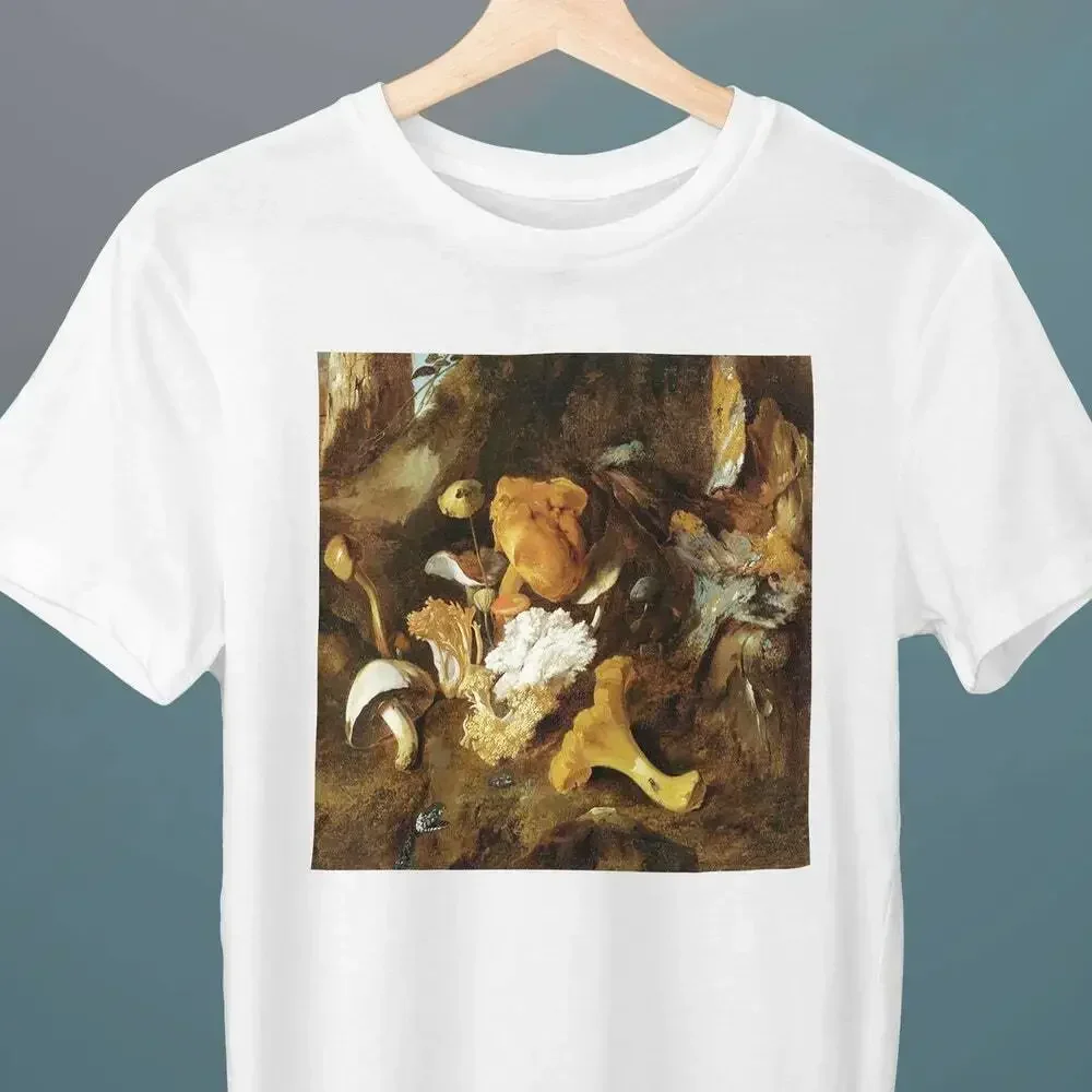 

A Forest Floor Still Life With Mushrooms And A Snake, Baroque T-Shirt