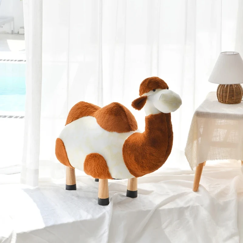 

Camel Sitting Stool Cartoon Animal Stool Living Room Ornament Shoe Changing Stool Sofa Children's Doll Housewarming Gift