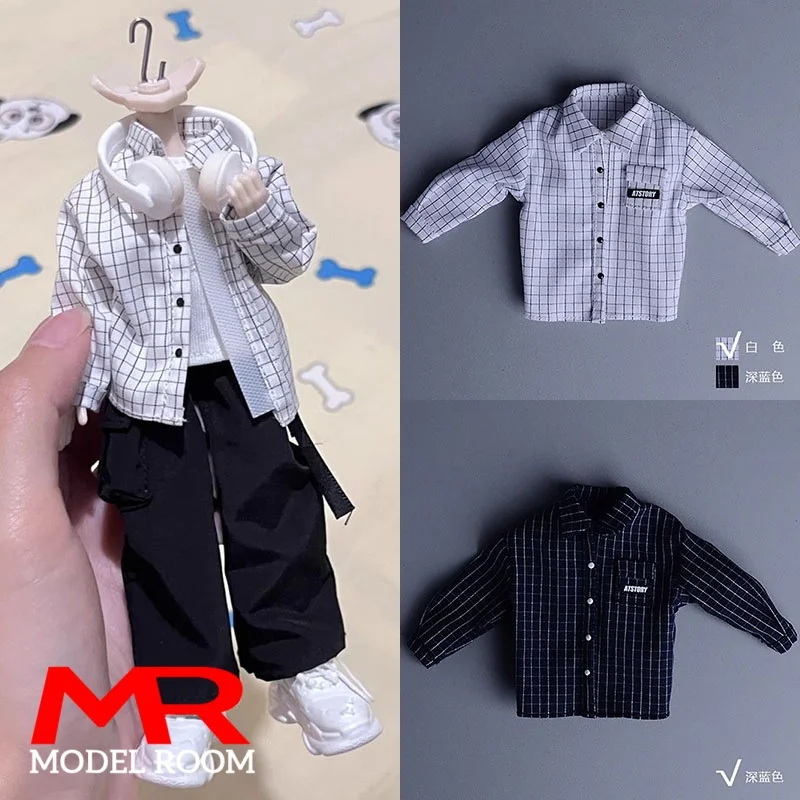 

ATStory 1/12 Scale BJD Plaid Shirt Top Clothes Model Fit 6'' Notaman Asi NWTOYS VTOYS Male Soldier Action Figure Body Dolls