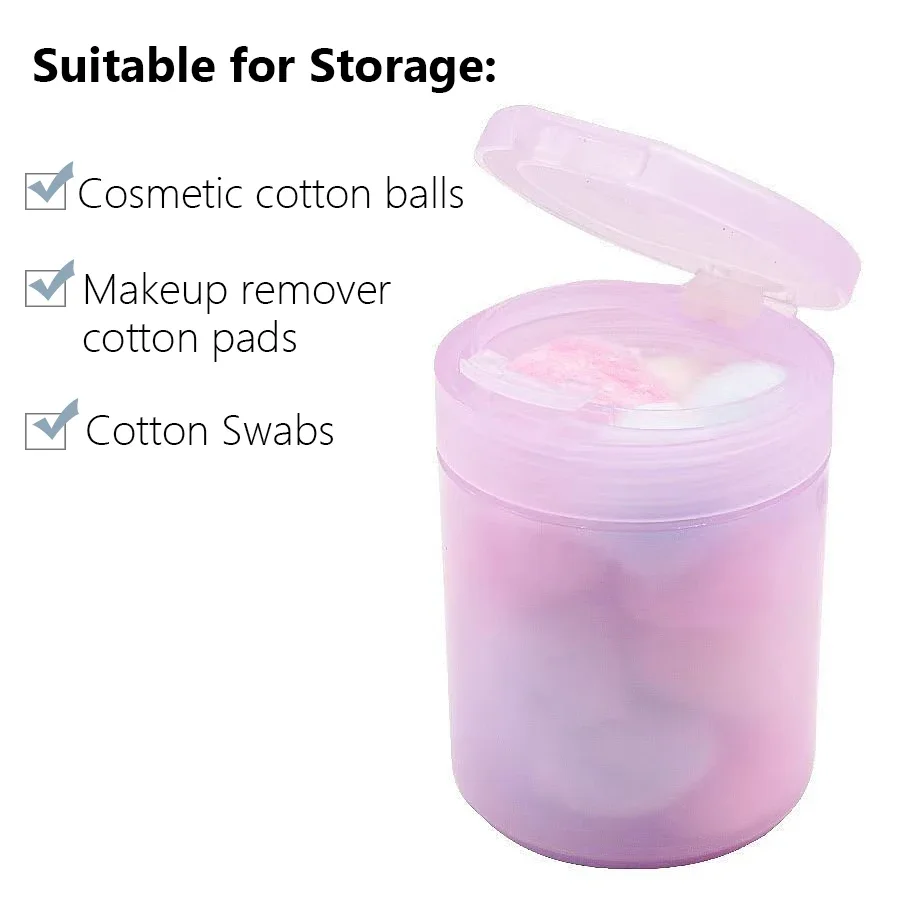 منظم كرات القطن، وسادات قطنية للأظافر، كوب تخزين مع غطاء مشبك لمزيل طلاء الأظافر، مسحات قطنية، أدوات مكياج مانيكير #3
